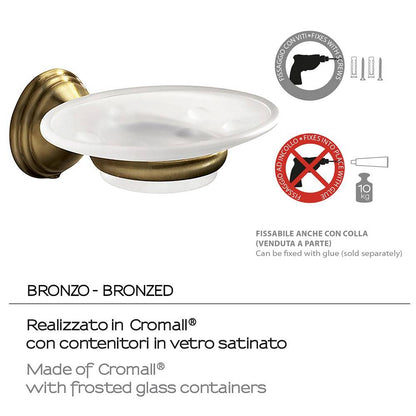Portasapone a muro GEDY linea Romance colore Bronzo