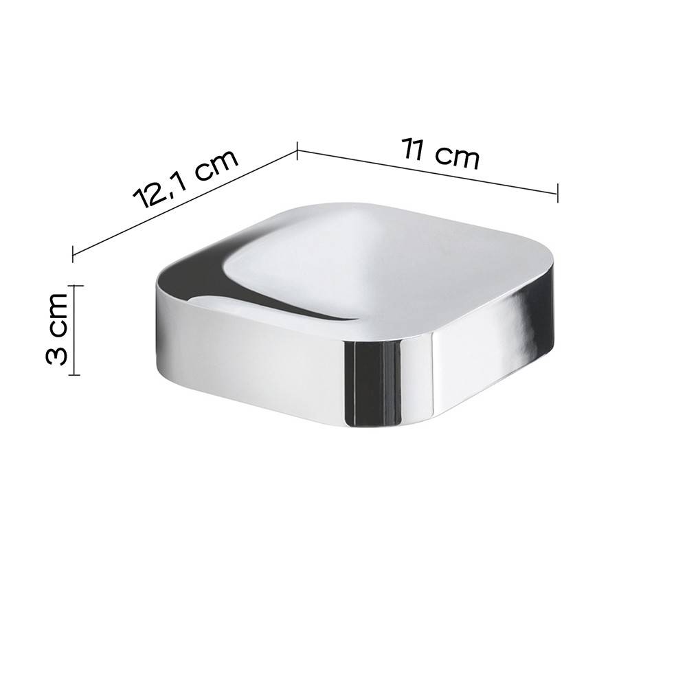 Portasapone d' appoggio GEDY linea Outline in acciaio Cromato