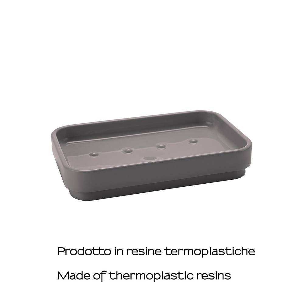 Portasapone d' appoggio GEDY linea Seventy in resina colore Grigio