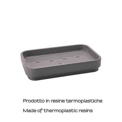 Portasapone d' appoggio GEDY linea Seventy in resina colore Grigio