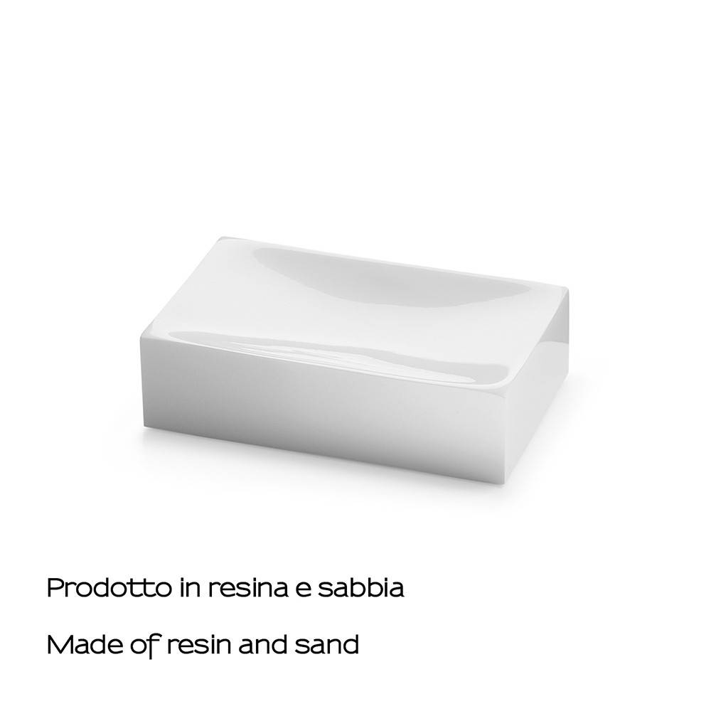Portasapone d' appoggio GEDY linea Sofia in resina colore Bianco