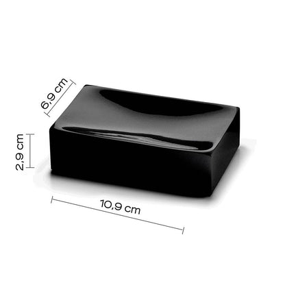 Portasapone d' appoggio GEDY linea Sofia in resina colore Nero Matt