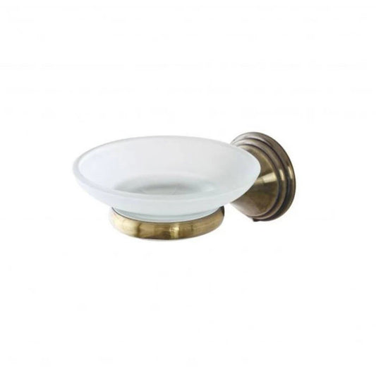 Portasapone in acciaio color bronzo, design elegante e resistente per il bagno - Linea Athena