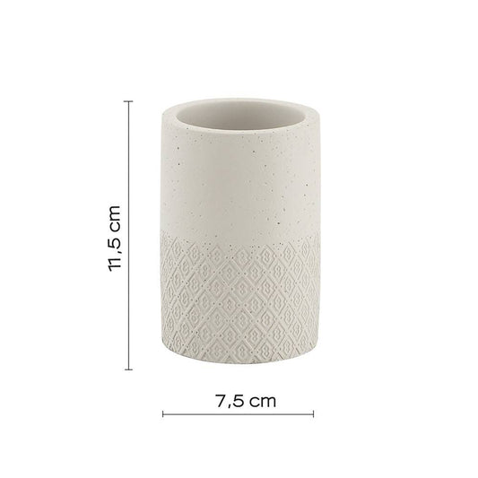 Portaspazzolini d' appoggio GEDY linea Afrodite in cemento colore Grigio