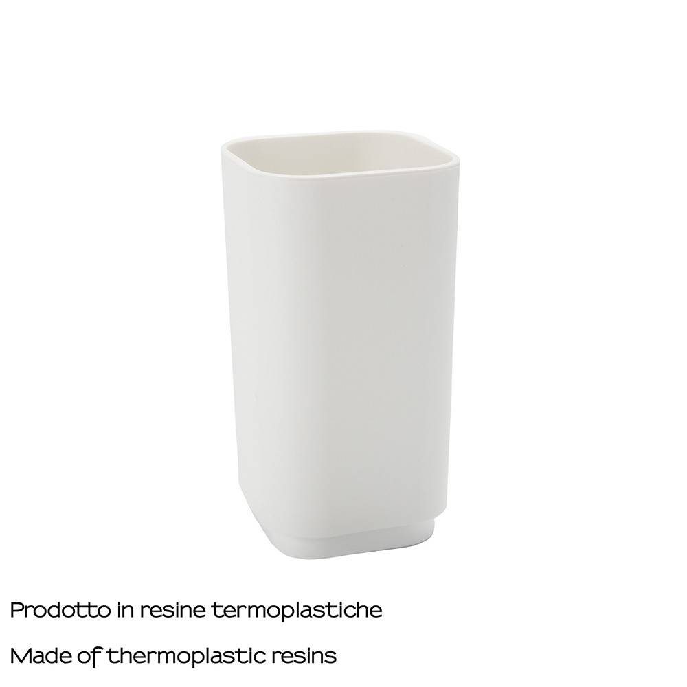 portaspazzolini d' appoggio GEDY linea Seventy in resina colore Bianco