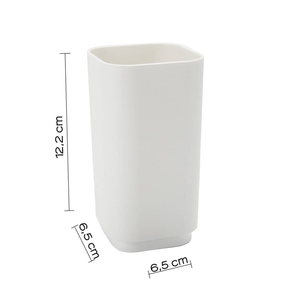 portaspazzolini d' appoggio GEDY linea Seventy in resina colore Bianco