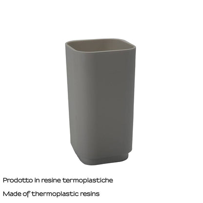 portaspazzolini d' appoggio GEDY linea Seventy in resina colore Grigio