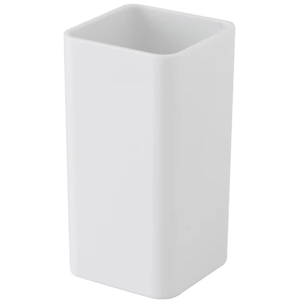 Portaspazzolino bianco della linea Star, pratico ed elegante per il tuo bagno.