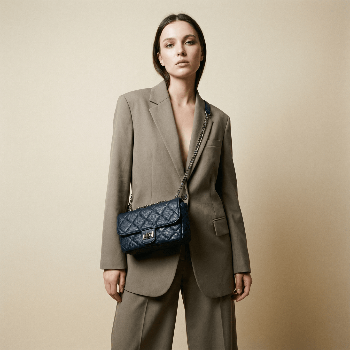 Stile Donna Bags - Pouch Clutch in Ecopelle con Catena