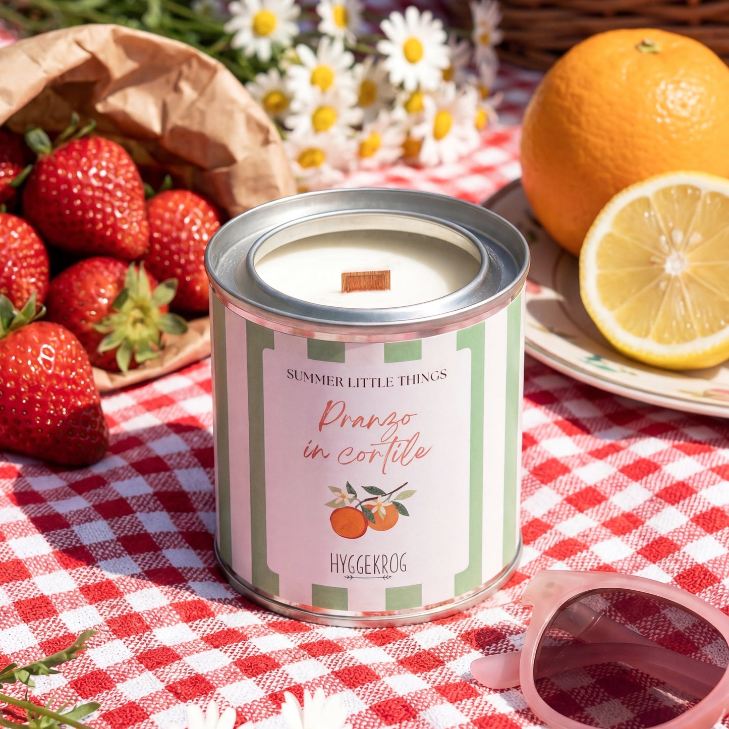 Pranzo in cortile | agrumi ed erbe aromatiche