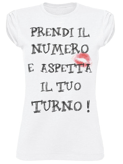 T-shirt Donna Slub Cotone Bio 'Prendi il Numero'