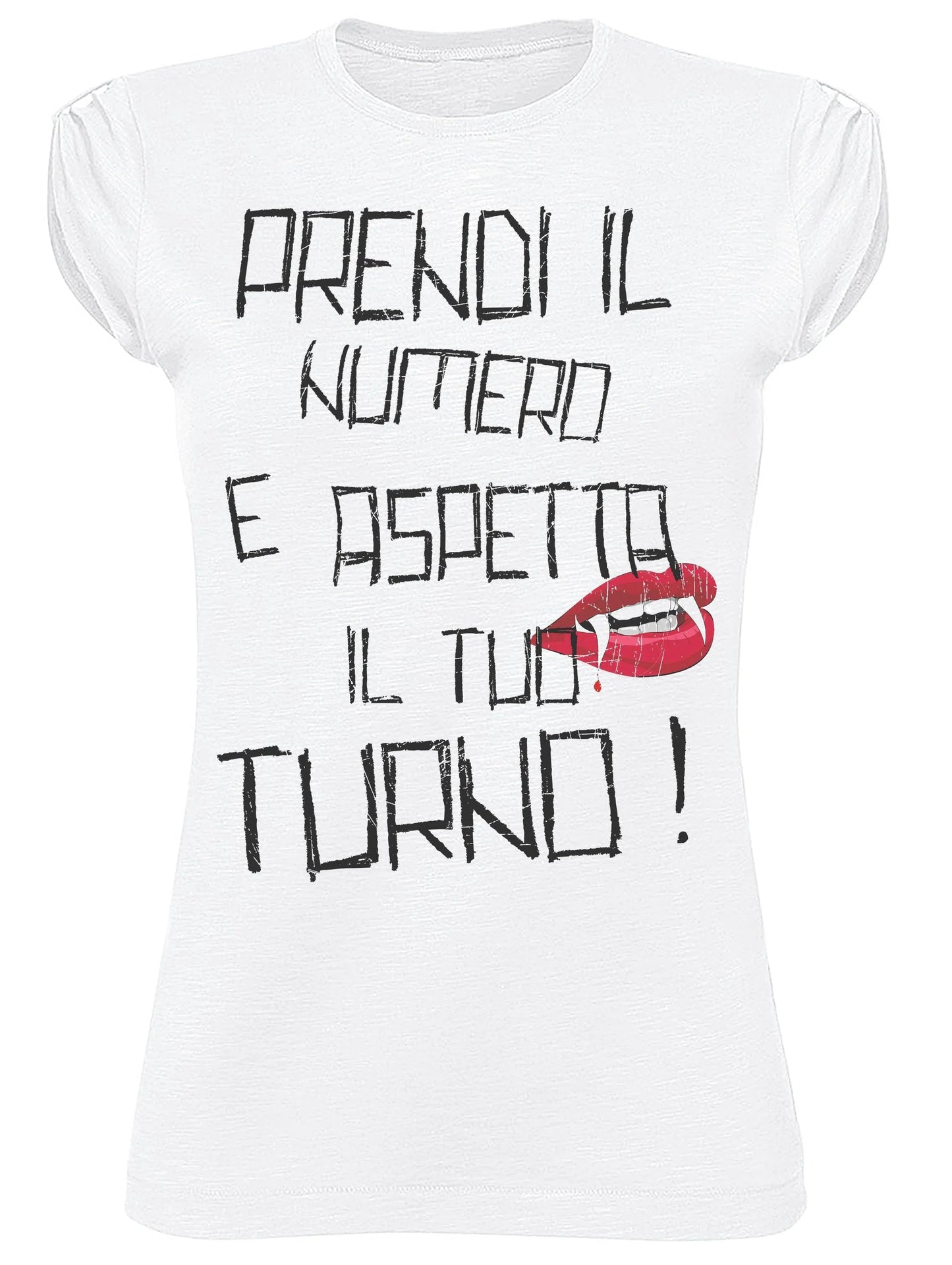 T-shirt Donna Street Style 'Prendi il Numero' - Cotone Bio