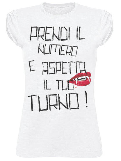 T-shirt Donna Street Style 'Prendi il Numero' - Cotone Bio