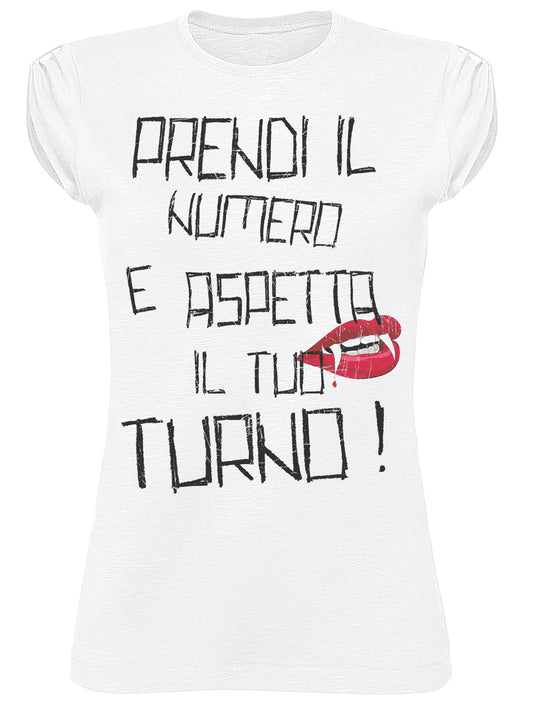 T-shirt Donna Street Style 'Prendi il Numero' - Cotone Bio