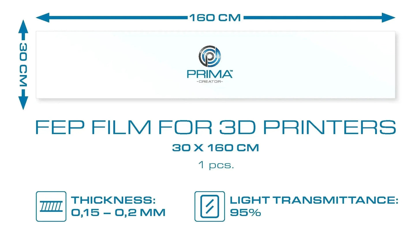 PRIMACREATOR FEP FILM ROLL FOR 3D PRINTERS - 30 X 160 CM