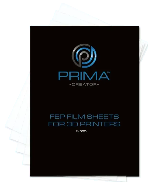 PRIMACREATOR FEP FILM SHEETS FOR 3D PRINTERS - 140 X 200 MM - 5-PACK
