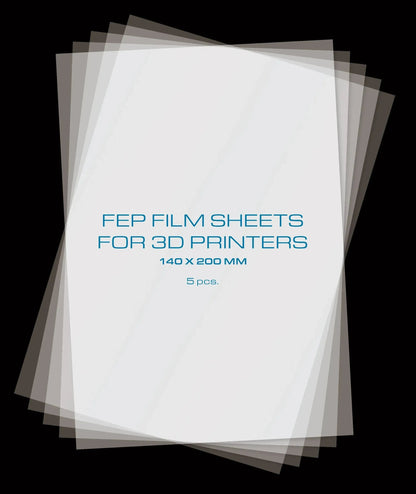 PRIMACREATOR FEP FILM SHEETS FOR 3D PRINTERS - 140 X 200 MM - 5-PACK