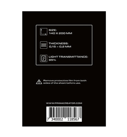 PRIMACREATOR NFEP FILM SHEETS FOR 3D PRINTERS - 140 X 200 MM - 3-PACK