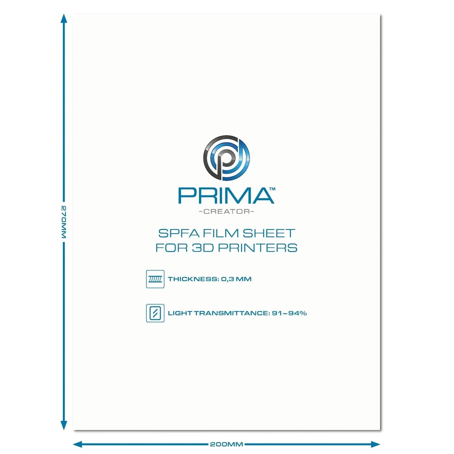 PRIMACREATOR SPFA FILM SHEET FOR 3D PRINTERS - 200 X 270 MM