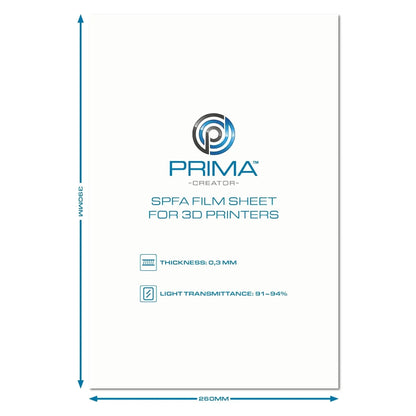 PRIMACREATOR SPFA FILM SHEET FOR 3D PRINTERS - 260 X 390 MM