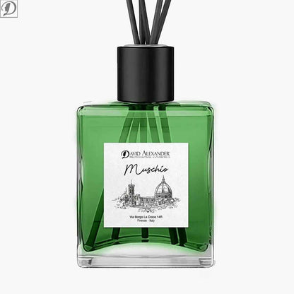 Profumatore per Ambiente al Muschio – Naturale, Intenso e Rilassante con Bastoncini in Bambù
