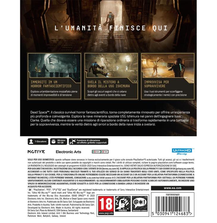 Dead Space Remake Xbox Series X Spiel Italienisch Videospiel Neu Versiegelt Ita