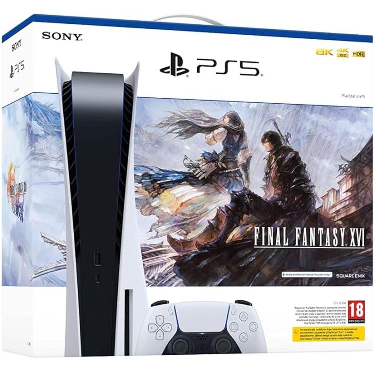 Sony Konsole Ps5 Standard 825Gb Weiß (Bundle) Playstation 5 + Final Fantasy Xvi