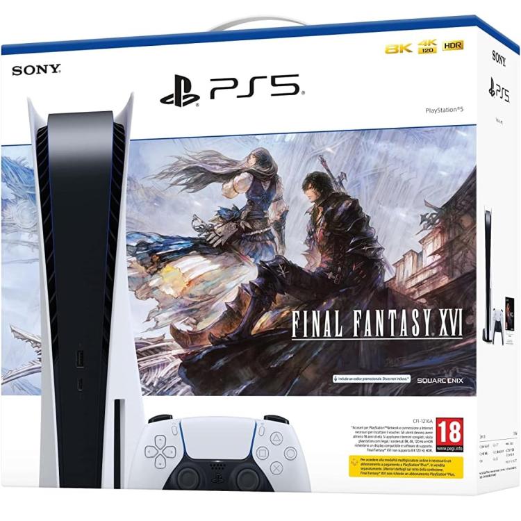 Sony Konsole Ps5 Standard 825Gb Weiß (Bundle) Playstation 5 + Final Fantasy Xvi
