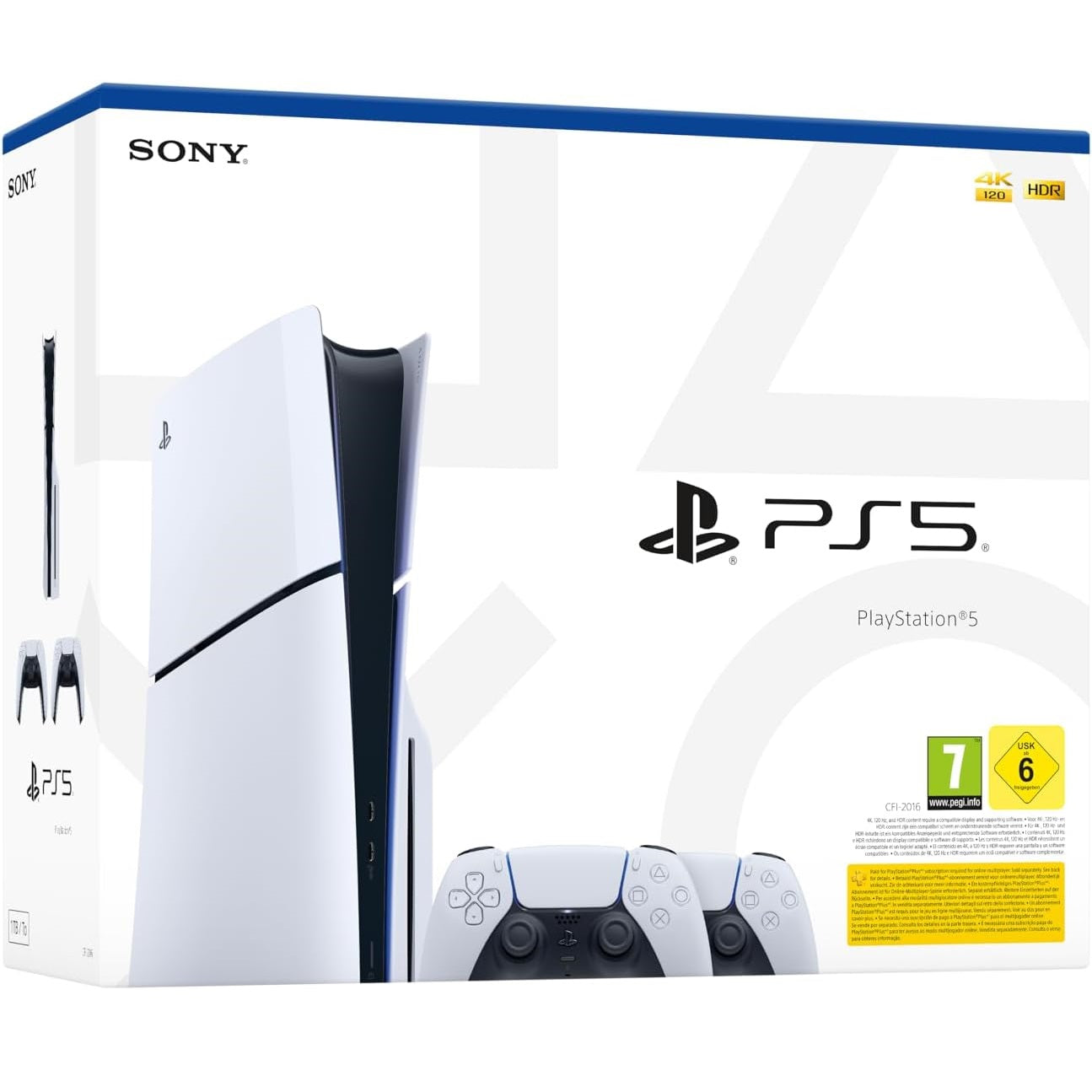 Sony Playstation 5 PS5 Slim Disc + 2 Pad Edition D-Chassis Konsole