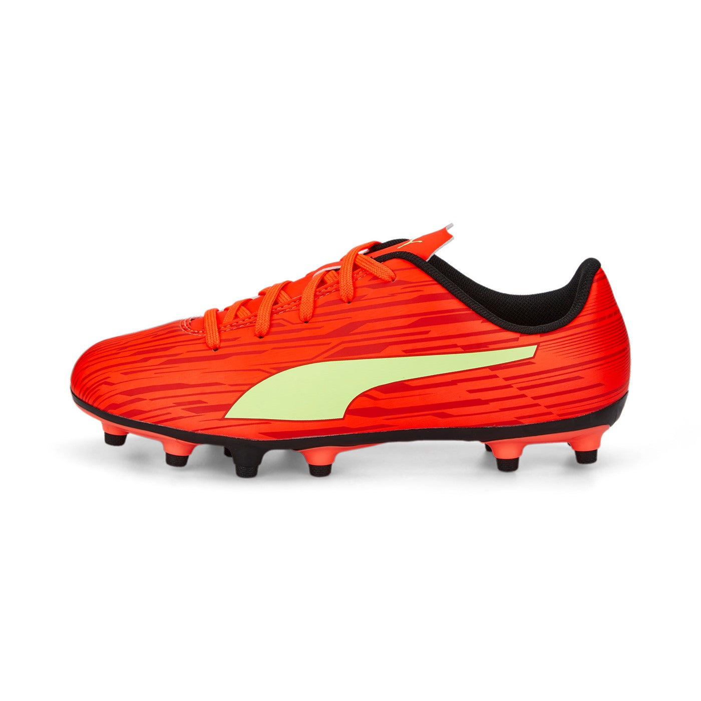 Puma scarpa da calcio da ragazzo Rapido III FG-AG 106576 07 rosso-giallo
