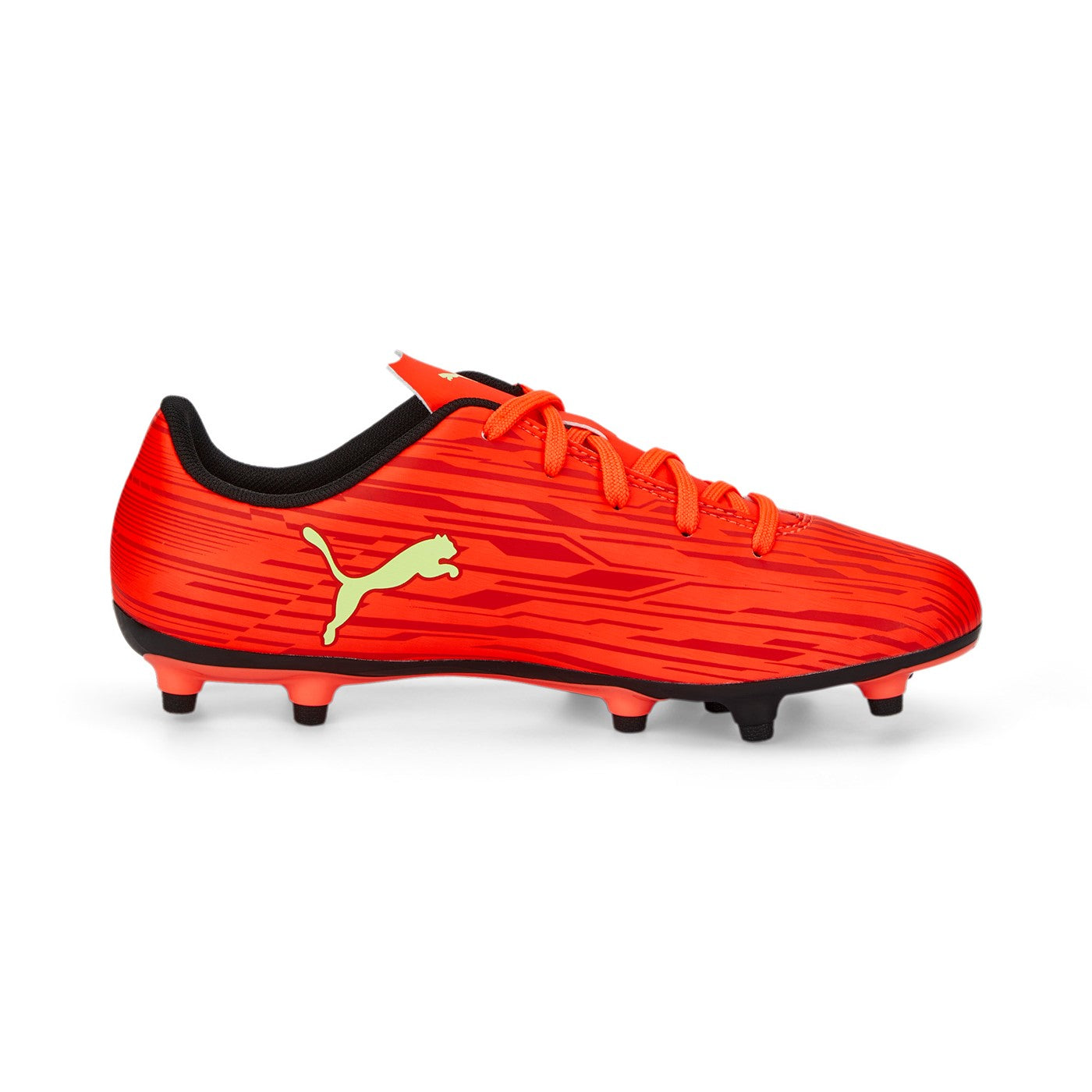 Puma scarpa da calcio da ragazzo Rapido III FG-AG 106576 07 rosso-giallo