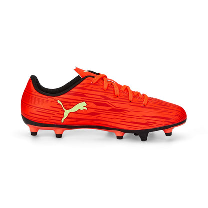 Puma scarpa da calcio da ragazzo Rapido III FG-AG 106576 07 rosso-giallo