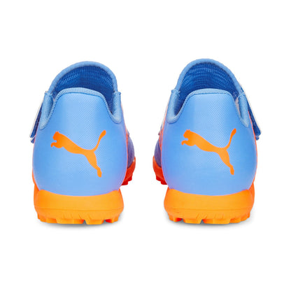 Puma scarpa da calcetto da ragazzo con velcro 107205 01 blue glimmer-white ultra orange