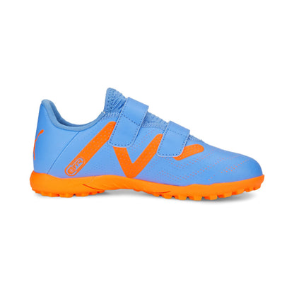Puma scarpa da calcetto da ragazzo con velcro 107205 01 blue glimmer-white ultra orange