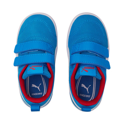 Puma scarpa sneakers da bambino Courtflex V2 Mesh V Inf 371759 10 celeste-bianco