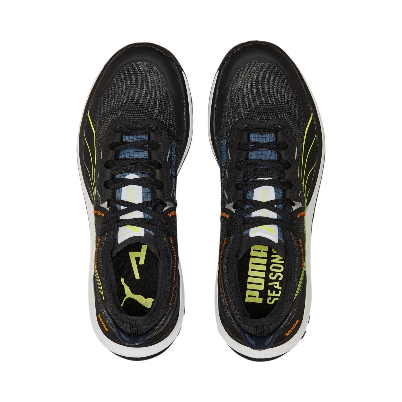PUMA Voyage Nitro 2 Scarpe Trail Uomo Nero Verde Lime - 376919-04