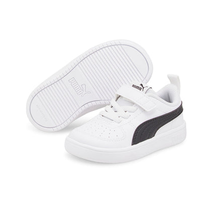 Puma scarpa Sneakers da bambino con velcro Rickie AC + Inf 384314 03 bianco-nero