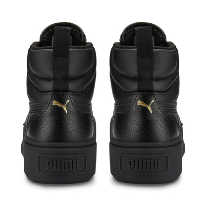 Puma scarpa sneakers da donna alta con zeppa Karmen Mid 385857 02 nero