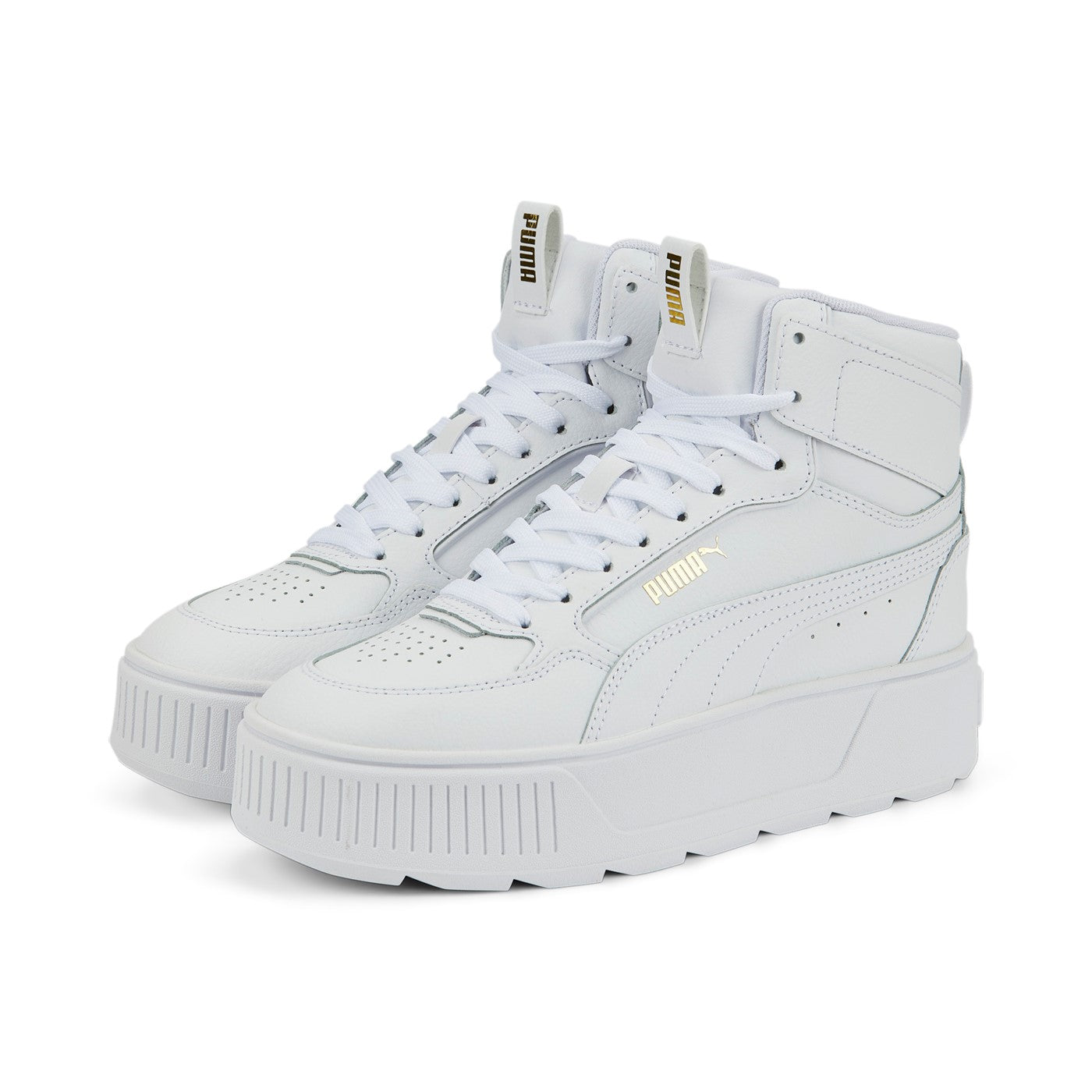 Puma scarpa sneakers alta con zeppa Karmen Rebelle Mid 387213 01 bianco