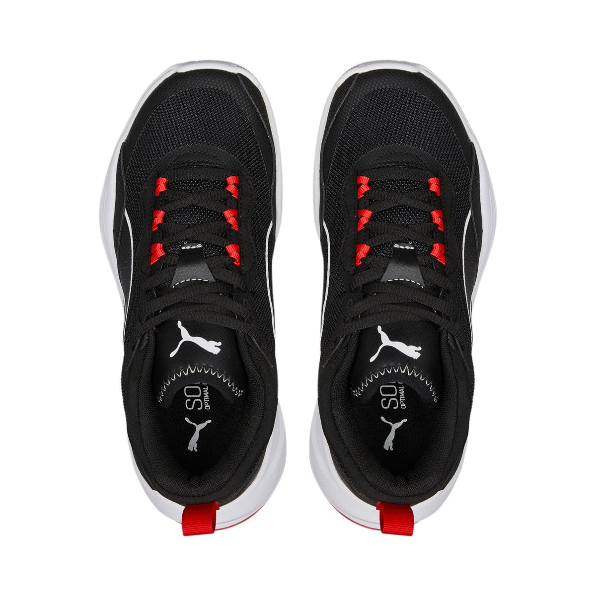 Puma Scarpa da pallacanestro da ragazzo Playmaker 387353 01 nero-bianco-rosso