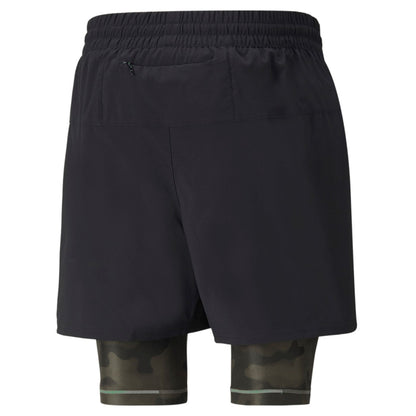Puma pantaloncino da corsa da uomo 2in1 Short Run Graphic 521049 01 nero