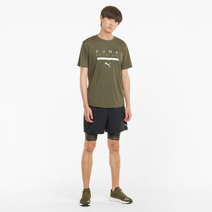 Puma pantaloncino da corsa da uomo 2in1 Short Run Graphic 521049 01 nero