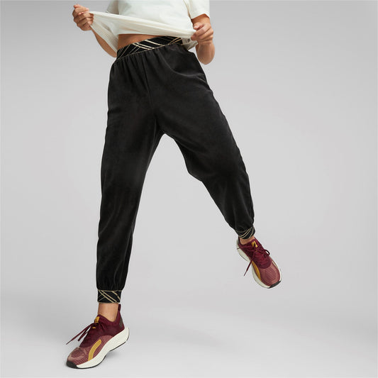 Puma pantalone da donna in velluto Deco Glam 522255 01 black