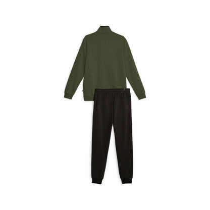 Puma Tuta da uomo in cotone con cerniera Clean Sweat Suit FL 585841 31 mirto
