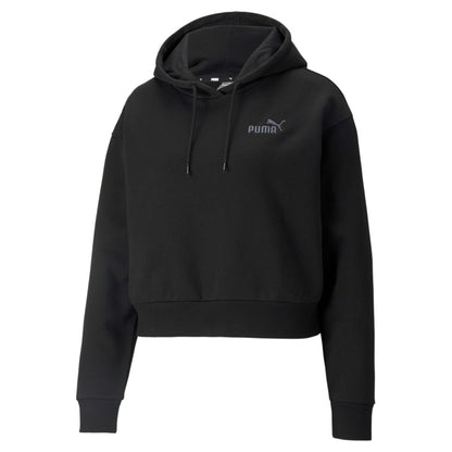 Puma ESS+ Embroidered Cropped Hoodie FL 587902 01 black