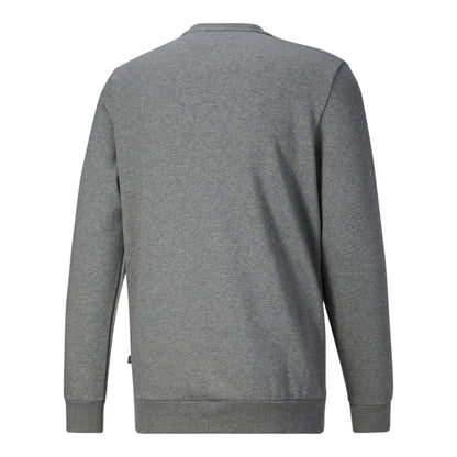 Puma Felpa girocollo con logo piccolo ESS+ Embroidery Logo Crew FL 589249 03 Medium Gray Heather