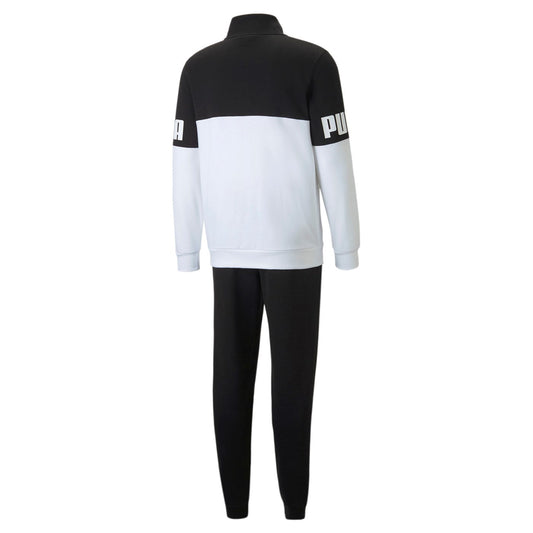 Puma tuta sportiva da uomo Power Colorblock 670038-01 nero-bianco