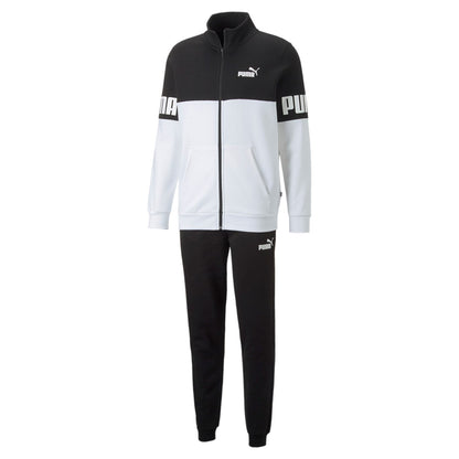 Puma tuta sportiva da uomo Power Colorblock 670038-01 nero-bianco