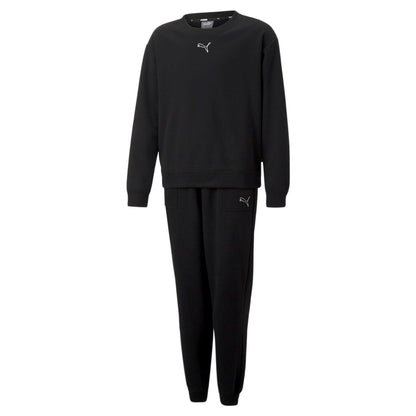 Puma Tuta Sportiva da ragazza Felpa girocollo e pantalone con elastico 670734  01 nero