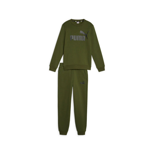 Puma tuta sportiva da ragazzo con felpa girocollo e pantalone con elastico Logo 670884-31 mirto